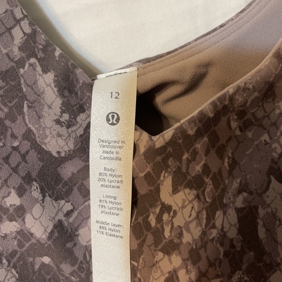 Never worn lululemon Align Tank :: snakeskin print - Picture 3 of 4